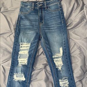 High waisted jeans